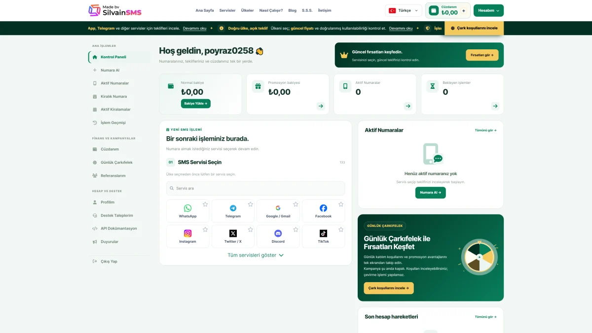 SilvainSMS  SMS Onay Scripti · Site Görüntüleri 7